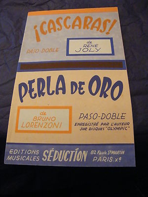 Partition Icascaras! René Joly Perla de Oro de Bruno Lorenzoni Paso Doble 1957