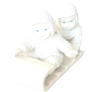 Dept 56 ''Down The Hill We Go'' Snowbabie Retired 1987-1988 #7960-0 Winter...