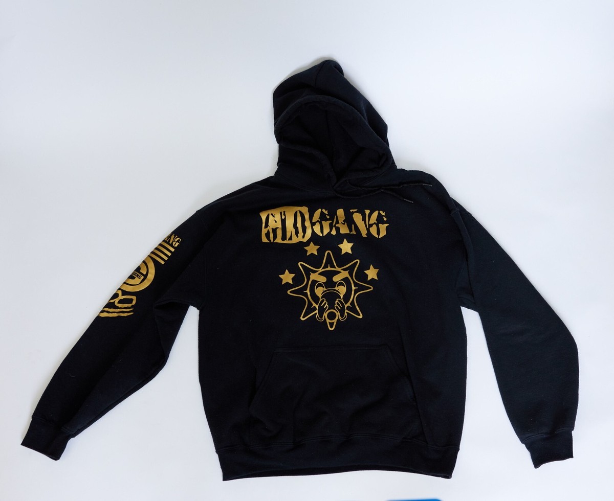 Glo Gang Black & Gold Hoodie Large Chief Keef Gloyalty