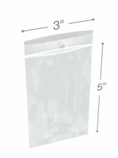 3x5 4mil Reclosable w/ Hang Hole Clear Zipper Bags 400pcs