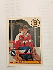  1985-86 O-Pee-Chee #136 Pat Riggin Auto'd