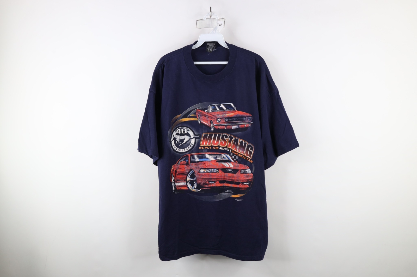PONY T shirt vintage Y2K Ford Motor Company uomo 2XL 2004 40° anniversario Ford Mustang