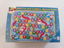 SCARVES AND LADDERS JIGSAW 2 in 1 Puzzle & game 4 x counters  & 1 x dice BY AVON