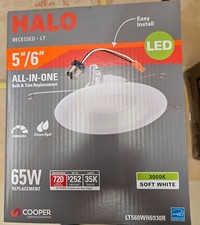 HALO 5  6 inch 3000K LED Recessed Retrofit Downlight Trim, Title 20 Compliant