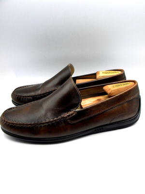 Ecco Men\'s Shoes Loafers Brown Leather Size 44 Slip On s-l400.jpg main image 2