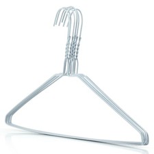 Coat Clothes Hangers 10 White 40cm Plain Metal Wire Hangers Suit Trouser