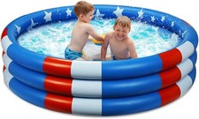 Inflatable Kiddie Pool, EXTRA LARGE Baby / Pet Pool Summer Stars