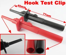 1 pair 12-0003 1000V 10A 4mm Safe & Fast Test Hook Clips Probes Adapter for Car