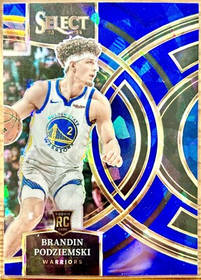 Brandin Podziemski RC 2023/24 Panini Select Premier BLUE ICE #104 Rookie GSW SP