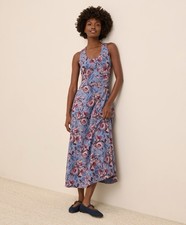 Pact Fit And Flare Open Back Maxi Dress Gathered Joys Floral W2X XS