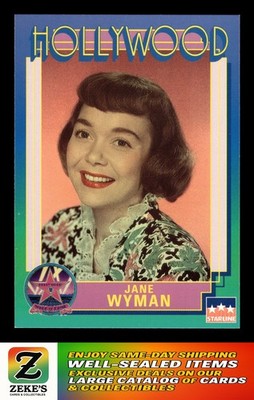 1991 Starline Hollywood Walk of Fame #52 Jane Wyman