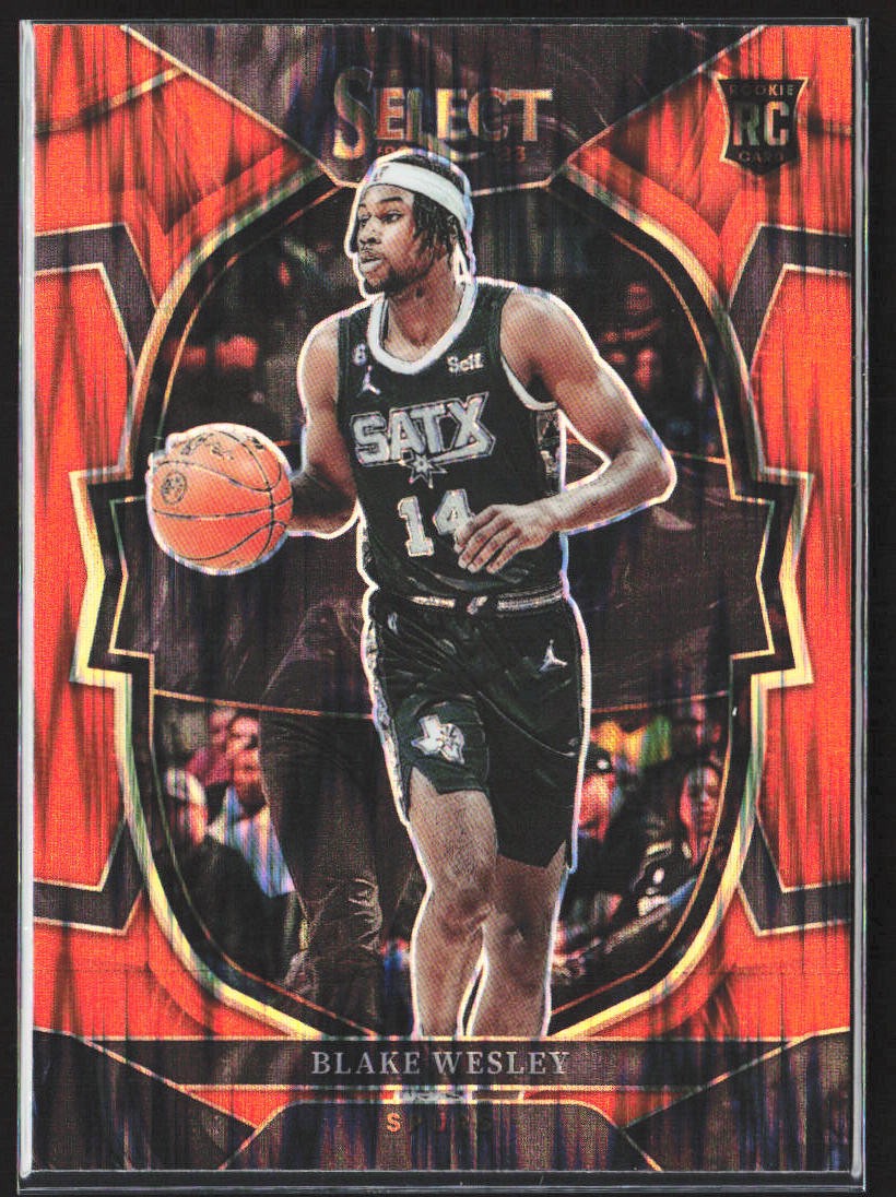 2022-23 Panini Select #97 Blake Wesley Orange Flash Prizms