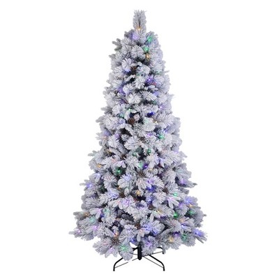 Holiday Time 010-1528WR 7.5' Pre-Lit Flocked Bellmont Christmas