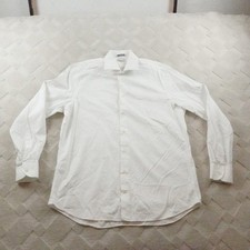 Suitsupply Egyptian Cotton White Formal Shirt Size 45 XL Extra Slim Fit
