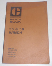 CAT Caterpillar 55 & 56 Winch Parts Book 35U1 36U1 37U1