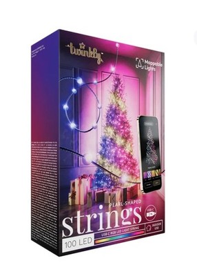 Twinkly Candies candel Shaped 100 RGB LED Smart Light String Clear Wire USB-C -