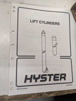 HYSTER SERVICE REPAIR MANUAL LIFT CYLINDERS 897446 1996 FORK TRUCK SHOP BOOK