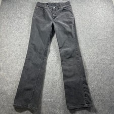 Vtg Levi's 517 Boot Cut Jeans Women 9 JR (27x31) Black Made in USA Slim Fit