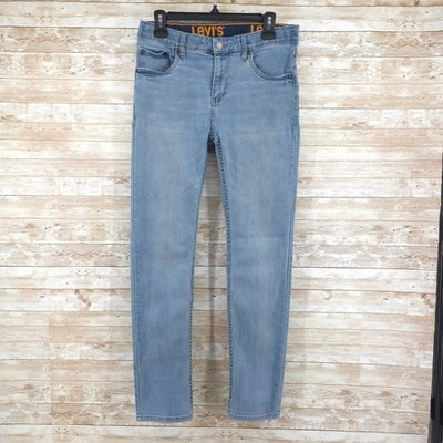 Levis Blue 510 Straight Mid Rise Light Wash Classic Jeans Boys 18