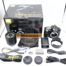 Nikon D90 D90LK18-105 DSLR 18-105mm VR Lens Kit Black Tested Working Used