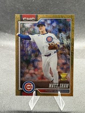 2026 Topps Series 1 Baseball Matt Shaw #27 Gold Holofoil Chicago Cubs /50