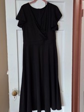 size Large a line black dress