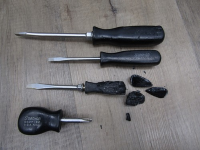 #ad #ad Snap on Black Handle SSD Series Screwdrivers Lot Of 4 Phillips Flathead **READ** $22.50