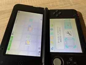 7241 Nintendo 3DS LL Red Black Good Condition TESTED