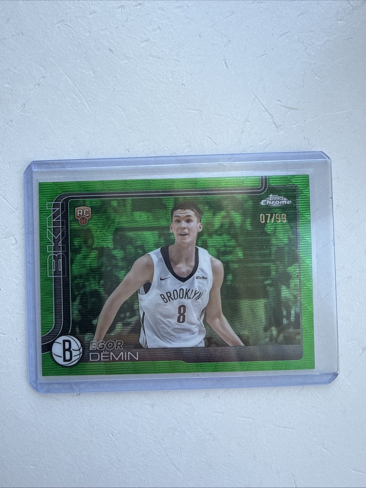 2025-26 Topps Chrome - Egor Demin #258 Green Wave Refractor /99 (RC)