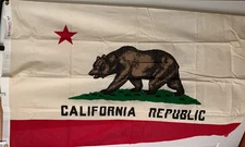 Vintage California Republic Flag Sold By Iconic Jones Decorating Co L.A. 60-70s