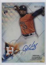 2021 Bowman Sterling Rookie Wave Refractor /125 Cristian Javier Auto 0i5i