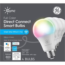 GE 4pk CYNC Smart Color Changing Light Bulbs