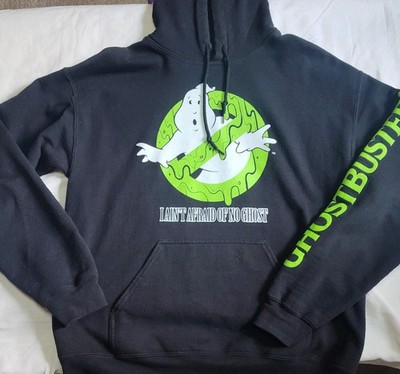Official Ghostbusters Branded Slime Logo Pullover Hoodie Glow In The Dark Med 