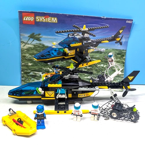 LEGO 6462 AERIAL RECOVERY * Helicopter * Town Res-Q * Complete * Minifigs/Manual