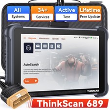 ThinkScan 689 Car Diagnostic Tool Bidirectional OBD2 Scanner CANFD&DoIP 34 Reset