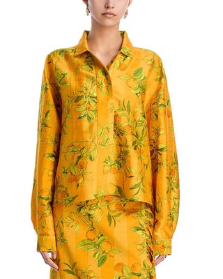 Coniglio L103502 Orange Bunches Groves Stripe Palm Beach Mirasol Shirt Size OS