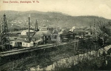 Glass Factories in Mannington, WV West Virginia 1903 Vintage Postcard COPY