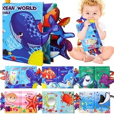 Baby Books Toys,Touch and Feel Crinkle Cloth Book for Infant 0-18...