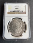 1889 MORGAN SILVER DOLLAR S$1 COIN - NGC GRADED: MS 60 - NGC CERT: 3970975-004