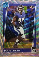 2021 Donruss Optic Odafe Oweh Rookie Ravens #258 Silver Wave Prizm /299 SP NM-MT