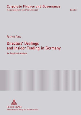 Patrick Ams | Directors' Dealings and Insider Trading in Germany | Buch (2010)