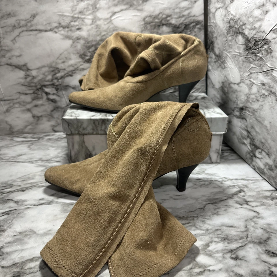 Botas de gamuza marrón Laura Ashley hasta la rodilla para mujer talla 8,5, buen estado Foto 4 de 4