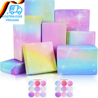 Mamunu Geschenkpapier Geburtstag, 6 BöGen Regenbogen Farbverlauf Geschenkpapier,