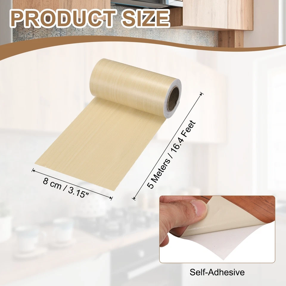 Деревянная лента, 3 дюйма x 16 футов самоклеящаяся ремонтная лента для древесины зерна нашивка, желтая пихта - Изображение 2 из 4