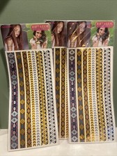3 Pack Expressions Metallic Stripe Temporary Tattoos