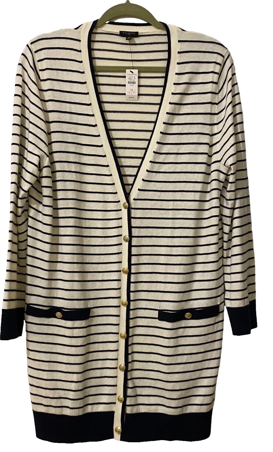 Talbots Women's Striped Plus Size Sweaters for Women