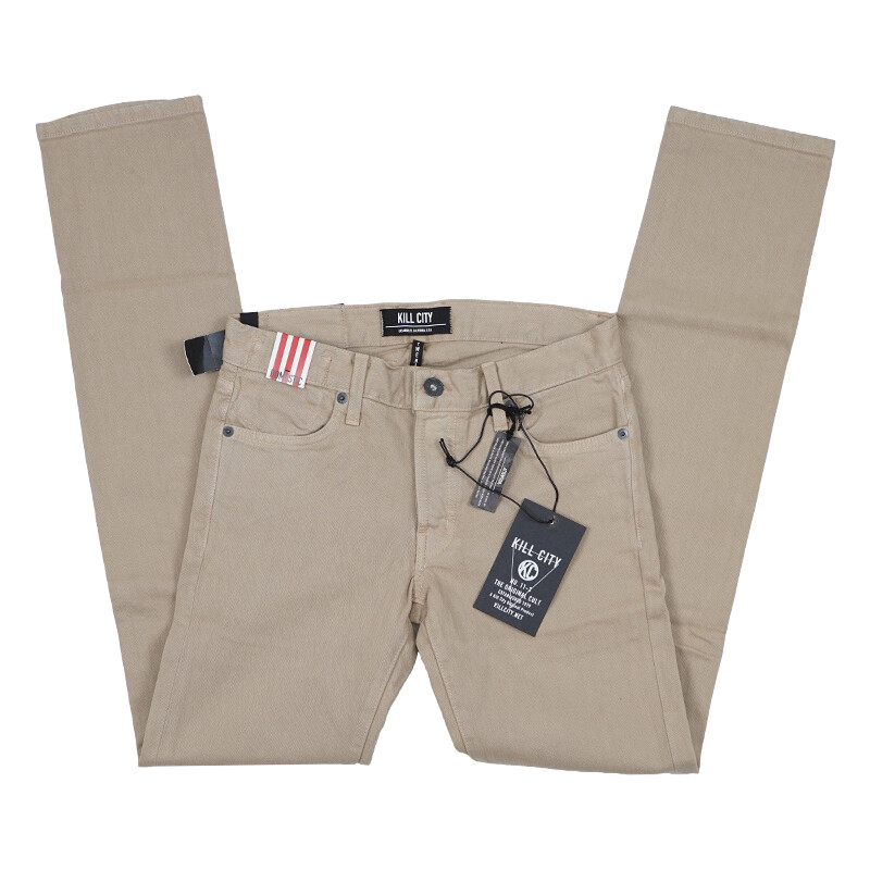 Узкие прямые джинсы из эластичного твила Kill City Mens Mod Fit с двойным карманом bk