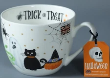 HARVEST GREEN STUDIO HALLOWEEN TRICK OR TREAT BOO Bone China Jumbo Cup