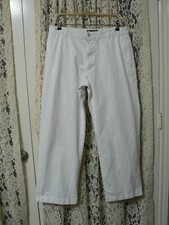 @ CHAPS MEN SIZE 34 (34x28.5) WHITE PANTS-11.5" INSEAM-STRAIGHT-100% COTTON