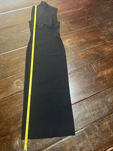COS Black Ribbed Knit Sleeveless Mock Turtleneck Midi Dress Sz XS Nice! - Picture 10 of 10